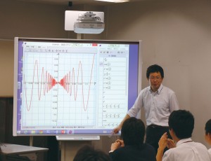 電子黒板を使用した数学の授業
