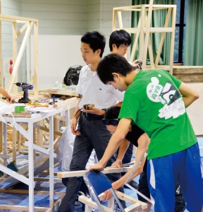 高学祭(文化祭)の準備の様子