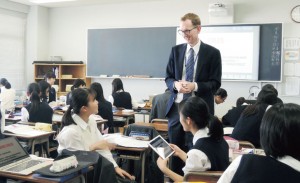 ペアになって行う学習でもデバイスを活用。学習の記録もできる