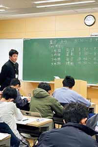 生徒による鎌学トライアルテストの様子