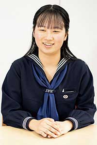 2024年度、クラブ部長会議長を務めた村田葉実さん(高1*取材時中3)。