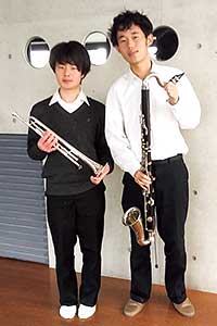 柳澤春樹くん(写真右)、福部結太くん(左)