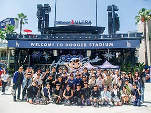 ドジャー・スタジアム
での野球観戦
