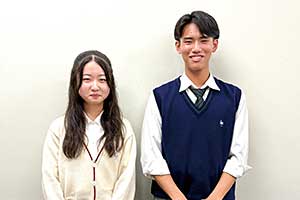 浅田和那さん(中3)、渡辺光瑛さん(高1)
