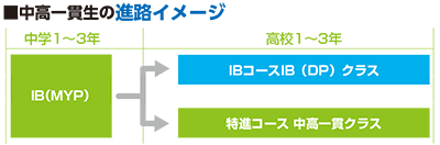 中高一貫生の進路イメージ