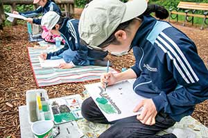 中学1年生写生会