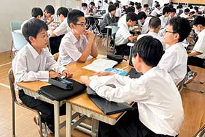 数学合同授業の様子