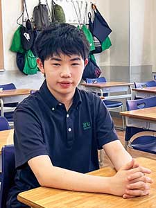 岩瀬 陽弥(はるや)さん(中3)
鉄道部・将来は海外留学も